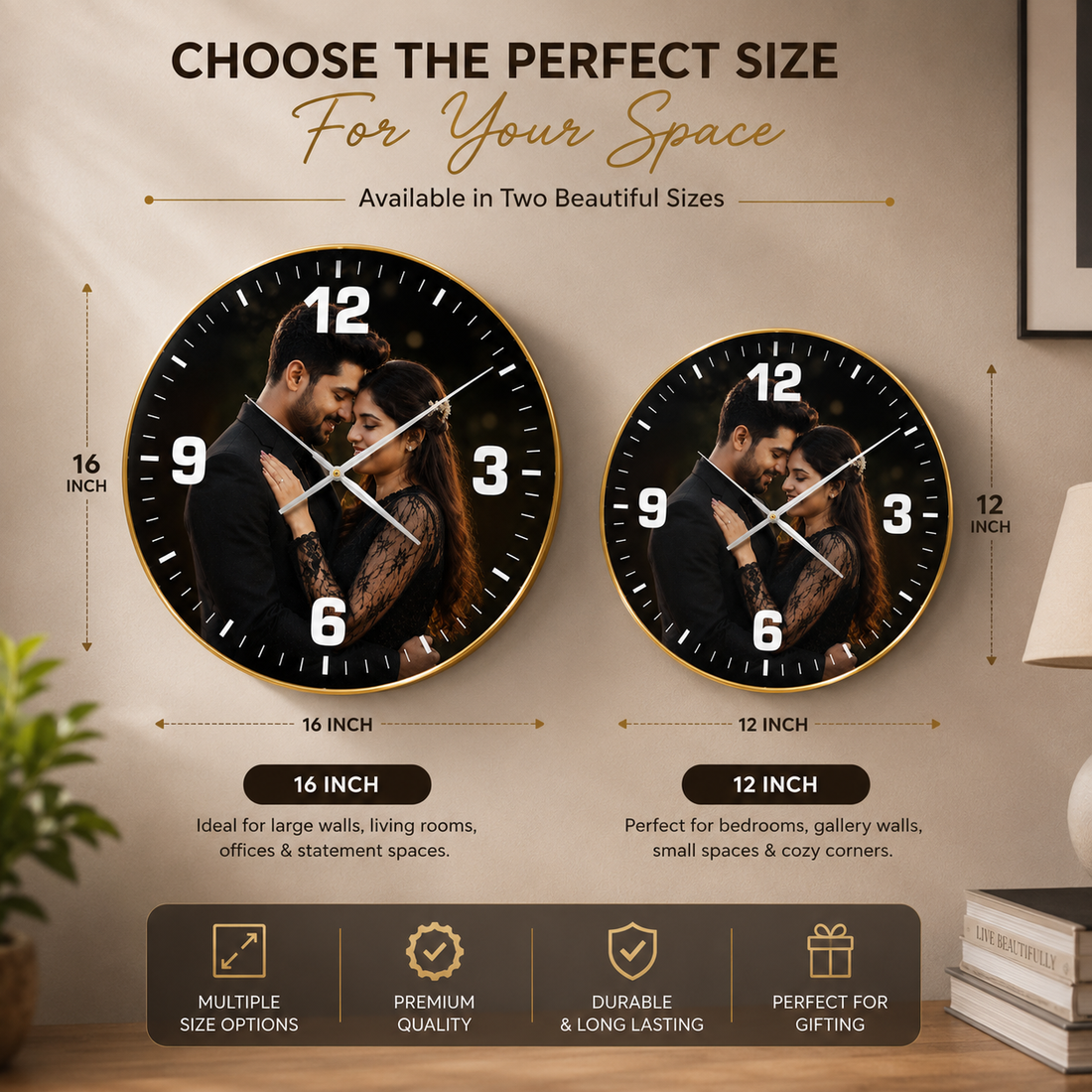 Golden Edge Clock