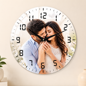 Personalized Acrylic Printed Wall Clock | Custom Photo Clock