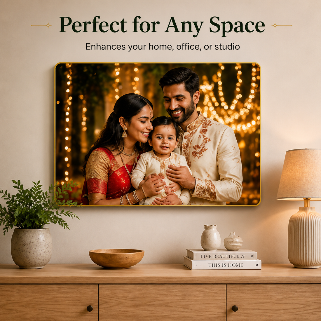 Custom Golden Edge Photo Frame