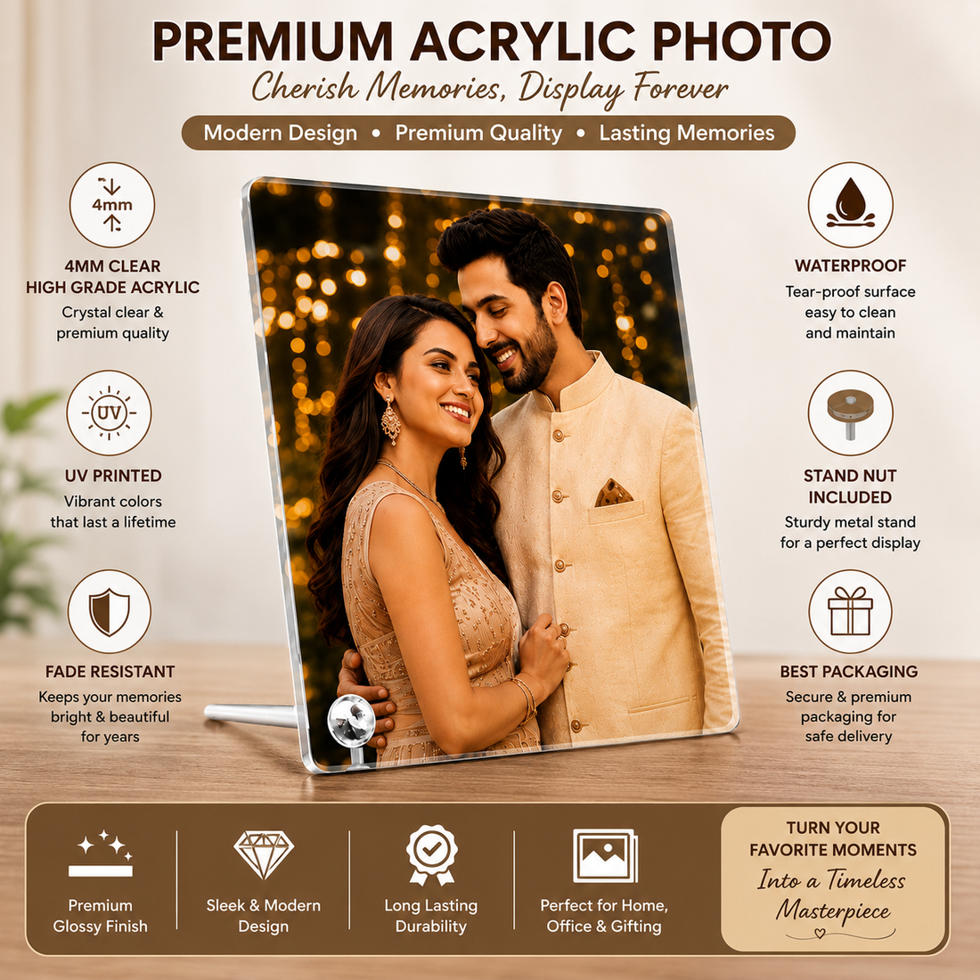 Premium Acrylic Table Photo Frame